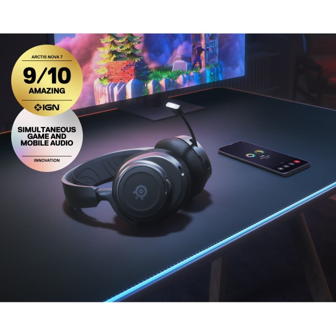 Наушники с микрофоном SteelSeries Arctis Nova 7 Black (61553)  Фото №3