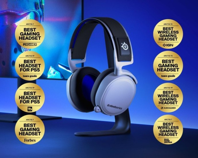 Навушники SteelSeries Arctis 7P+ White for PS5 (61471)  Фото №6