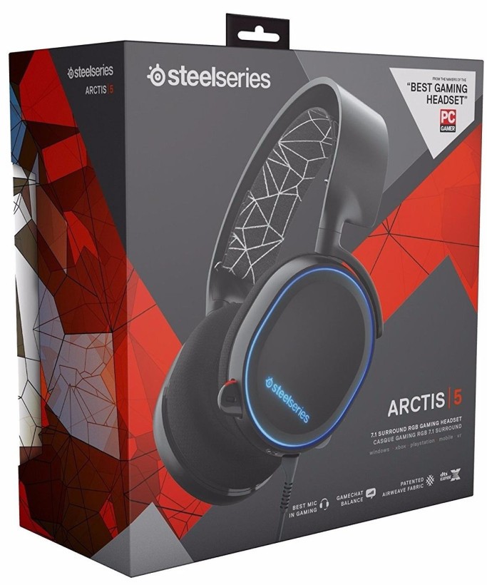 Навушники SteelSeries Arctis 5 Black 2019 Edition (61504)  Фото №2