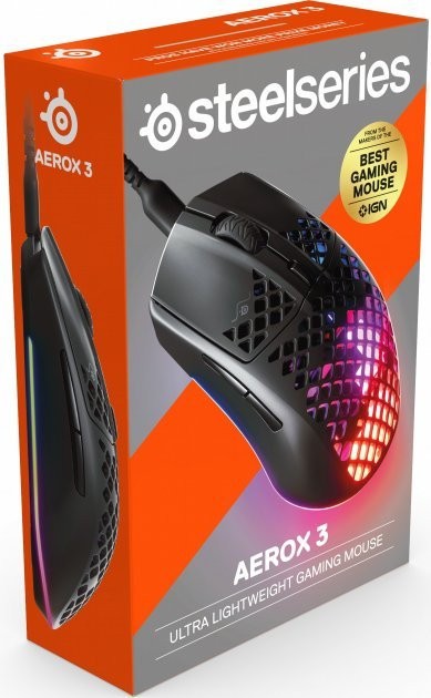 Мышь SteelSeries Aerox 3 USB Black (62599)  Фото №1