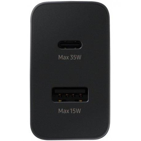 Сетевое зарядное устройство для Samsung 35W PD Power Adapter Duo Black (EP-TA220NBEGRU)  Фото №1