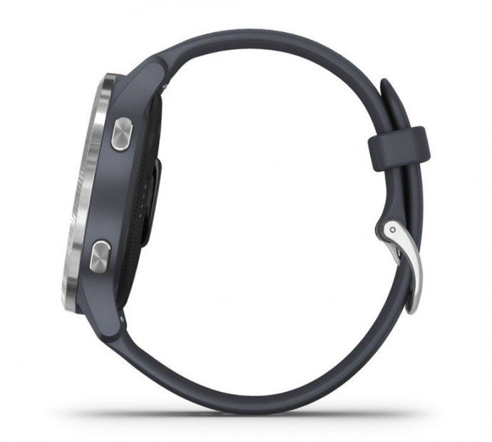 Спортивные часы Garmin Venu Silver Stainless Steel Bezel w. Granite Blue and Silicone B. (010-02173-01/03)  Фото №2