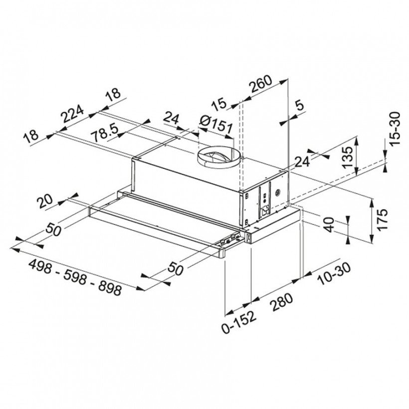 Витяжка телескопічна Franke Flexa FTC 632L BK (315.0547.798)  Фото №1