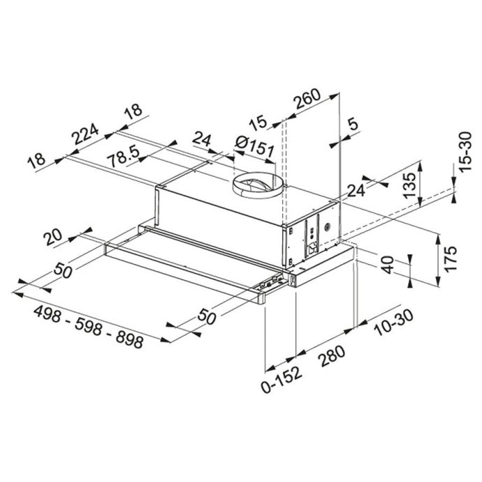 Витяжка телескопічна Franke Flexa FTC 632L BK (315.0547.798)  Фото №1