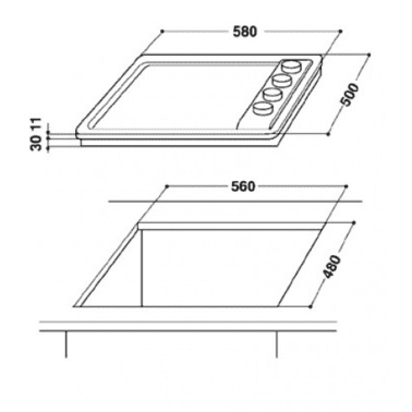 Варочная поверхность газовая Whirlpool AKM 260 IX  Фото №0