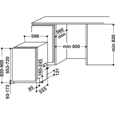 Посудомоечная машина Whirlpool WIO 3T123 PEF  Фото №2