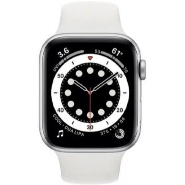 Смарт-часы Apple Watch Series 6 GPS + Cellular 40mm Silver Aluminum Case w. White Sport B. (M02N3)