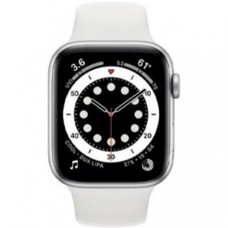 Смарт-часы Apple Watch Series 6 GPS + Cellular 40mm Silver Aluminum Case w. White Sport B. (M02N3)