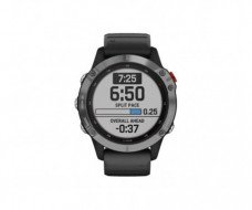 Смарт-годинник Garmin Fenix 6 Solar Silver with black band (010-02410-00)