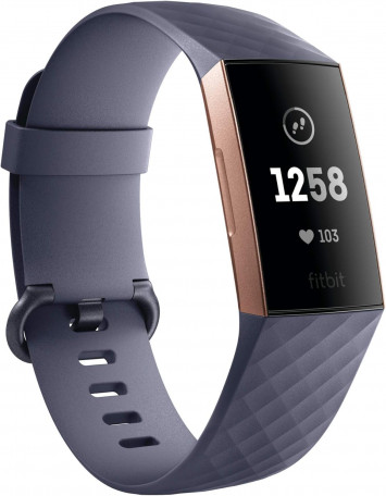 Фітнес-браслет Fitbit Charge 3 Rose Gold/Blue Gray FB409RGGY