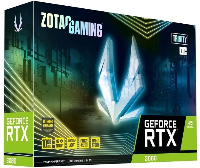 Відеокарта Zotac GAMING GeForce RTX 3080 Trinity OC LHR (ZT-A30800J-10PLHR)  Фото №6
