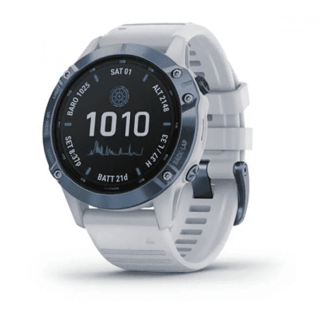 Смарт-часы Garmin Fenix 6 Pro Solar Edition Mineral Blue with Whitestone Band (010-02410-19/18)  Фото №2