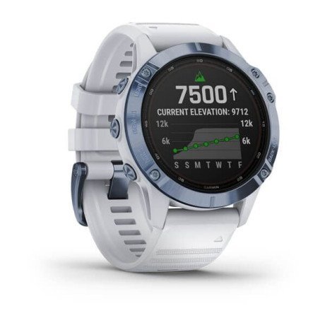 Смарт-часы Garmin Fenix 6 Pro Solar Edition Mineral Blue with Whitestone Band (010-02410-19/18)  Фото №5