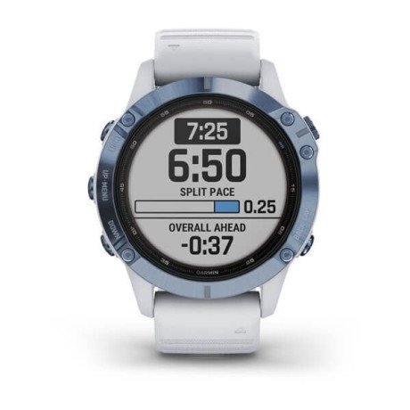 Смарт-часы Garmin Fenix 6 Pro Solar Edition Mineral Blue with Whitestone Band (010-02410-19/18)  Фото №6