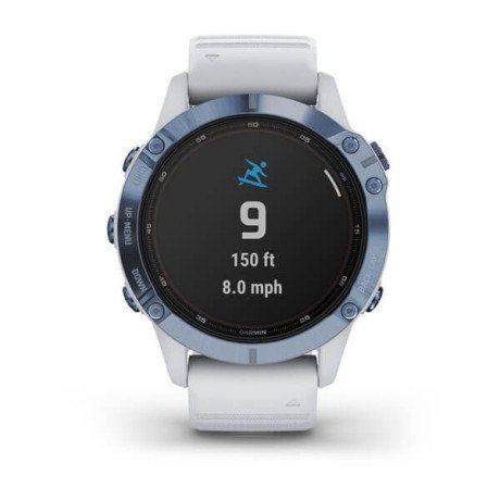 Смарт-часы Garmin Fenix 6 Pro Solar Edition Mineral Blue with Whitestone Band (010-02410-19/18)  Фото №9