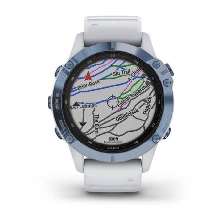 Смарт-часы Garmin Fenix 6 Pro Solar Edition Mineral Blue with Whitestone Band (010-02410-19/18)  Фото №8