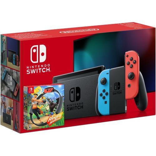 Портативна ігрова приставка NINTENDO SWITCH OLED NEON RED/BLU + RING FIT  Фото №1