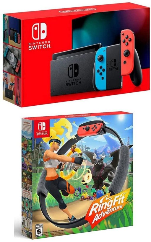 Портативна ігрова приставка NINTENDO SWITCH OLED NEON RED/BLU + RING FIT  Фото №3