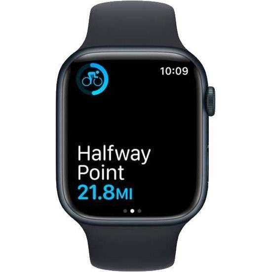 Смарт-годинник Apple Watch Series 7 GPS 41mm Midnight Aluminum Case With Midnight Sport Band (MKMX3)  Фото №0