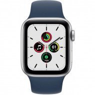 Смарт-часы Apple Watch SE GPS 40mm Silver Aluminum Case w. Abyss Blue S. Band (MKNY3)