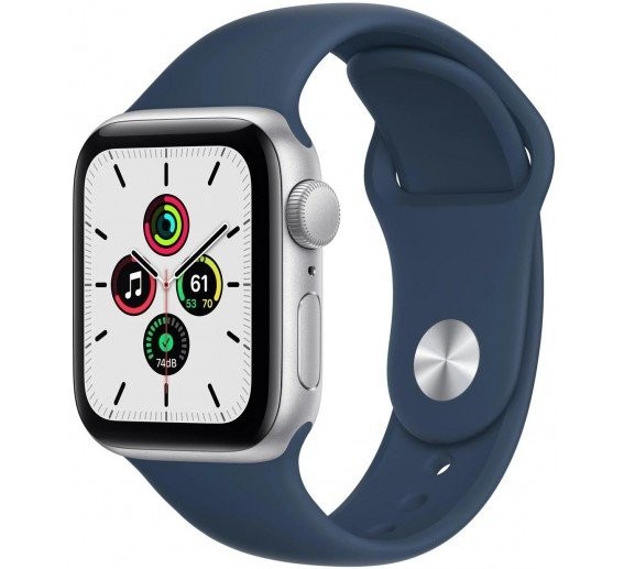 Смарт-годинник Apple Watch SE GPS 40mm Silver Aluminum Case w. Abyss Blue S. Band (MKNY3)  Фото №0