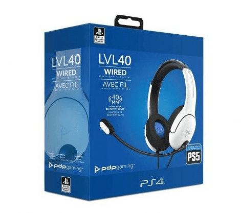 Комп&#039;ютерна гарнітура PDP Gaming LVL40 Wired Stereo Gaming Headset White  Фото №0