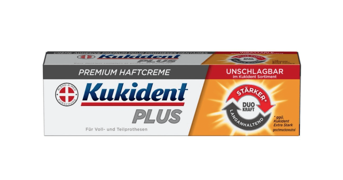 Зубний клей для протез KUKIDENT Plus Duo 60g