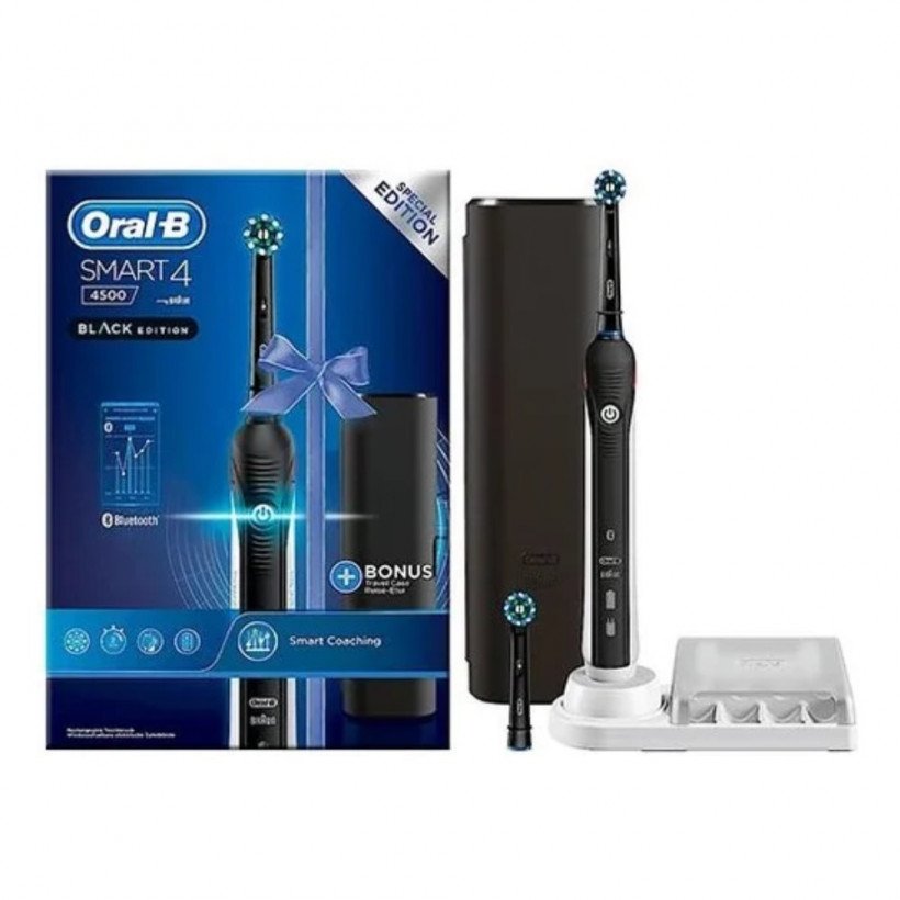 Електрична зубна щітка Oral-B Smart4 4500 Black Edition + дорожній кейс (D601.525.3X)  Фото №3