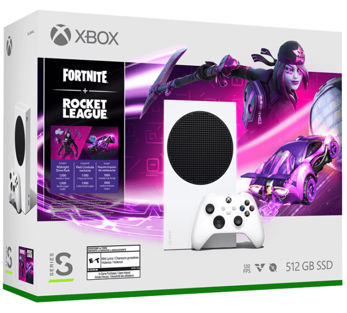 Стаціонарна ігрова приставка Microsoft Xbox Series S 512 GB + Fortnite + Rocket League Bundle (RRS-0