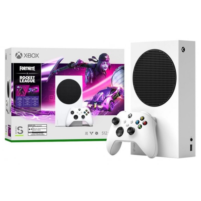 Стаціонарна ігрова приставка Microsoft Xbox Series S 512 GB + Fortnite + Rocket League Bundle (RRS-0  Фото №1