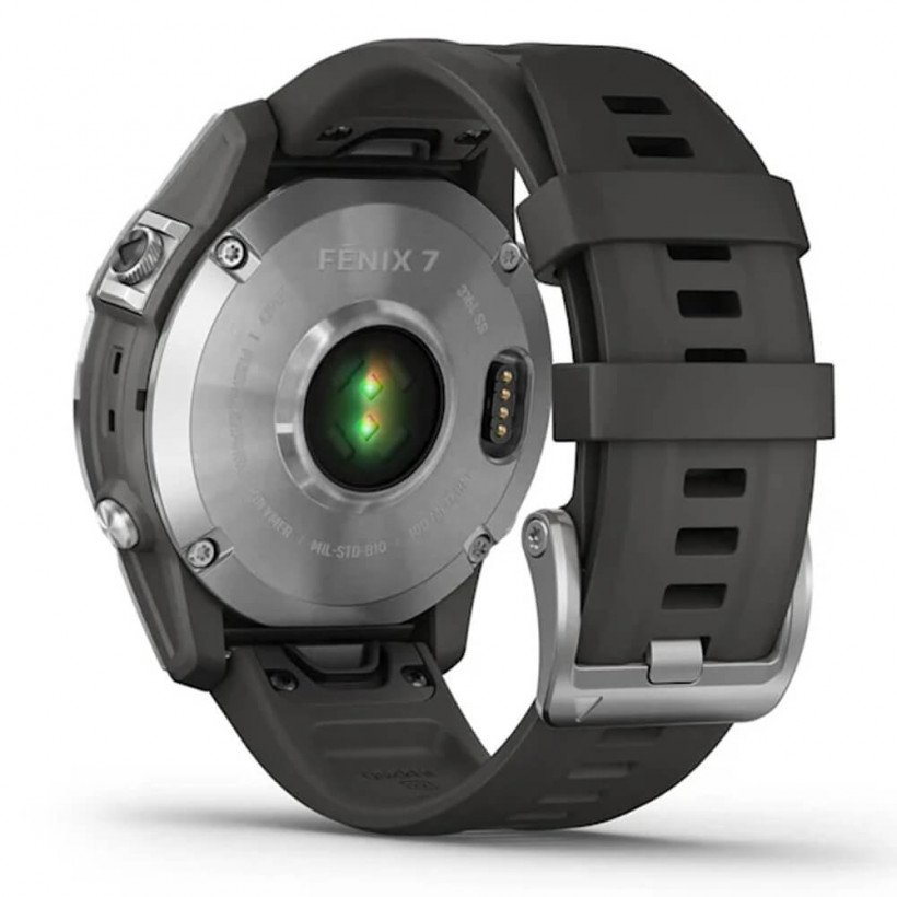 Смарт-годинник Garmin Fenix 7 Silver with Graphite Band (010-02540-00/01)  Фото №5