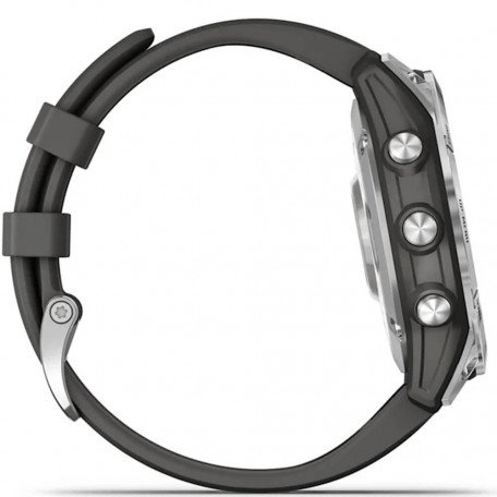 Смарт-годинник Garmin Fenix 7 Silver with Graphite Band (010-02540-00/01)  Фото №3