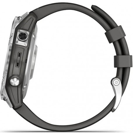 Смарт-годинник Garmin Fenix 7 Silver with Graphite Band (010-02540-00/01)  Фото №4