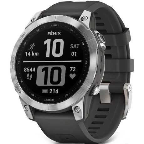 Смарт-часы Garmin Fenix ??7 Sчасы Garmin Fenix 7 Silver with Graphite Band (010-02540-00/01)   Фото №0
