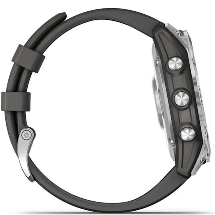 Смарт-годинник Garmin Fenix 7 Silver with Graphite Band (010-02540-00/01)  Фото №3