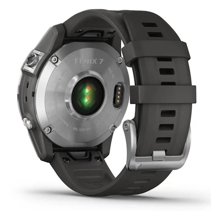 Смарт-годинник Garmin Fenix 7 Silver with Graphite Band (010-02540-00/01)  Фото №5