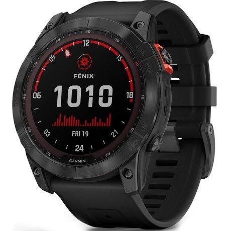 Смарт-годинник Garmin Fenix 7X Solar Slate Gray with Black Band (010-02541-00/01)  Фото №1