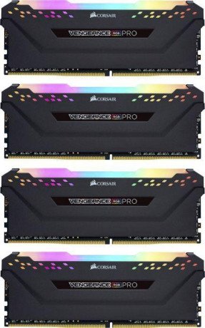 Пам&#039;ять для настільних комп&#039;ютерів Corsair 32 GB (4x8GB) DDR4 3600 MHz Vengeance RGB Pro Black (CMW32GX4M4D3600C18)  Фото №2
