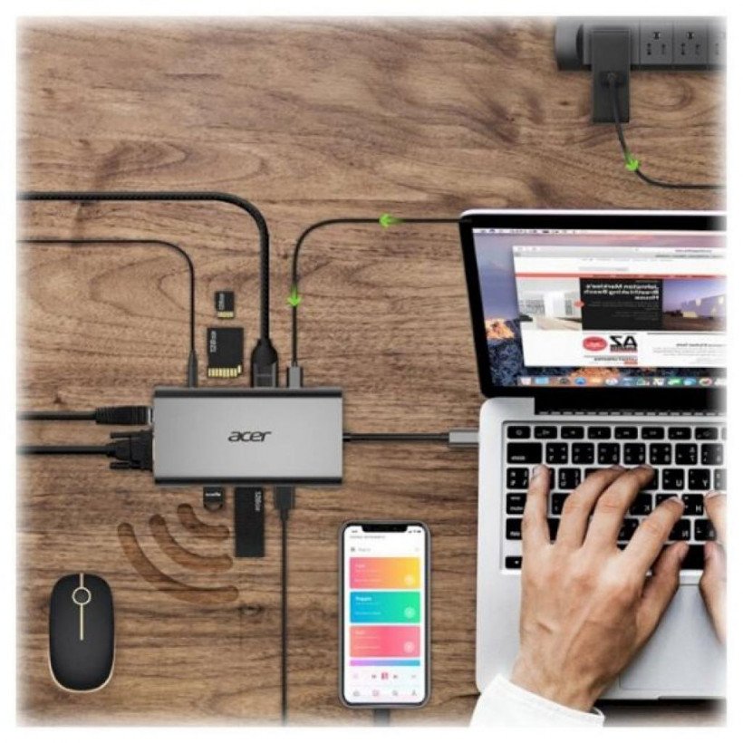 Док-станция для ноутбука Acer 7-in-1 Type-C Dongle (HP.DSCAB8)  Фото №2
