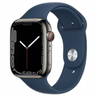 Смарт-часы Apple Watch Series 7 GPS + Cellular 45mm часы Apple Watch Series 7 GPS + Cellular 45mm Graphite S. Steel Case w. Abyss Blue S. Band (MKJH3)