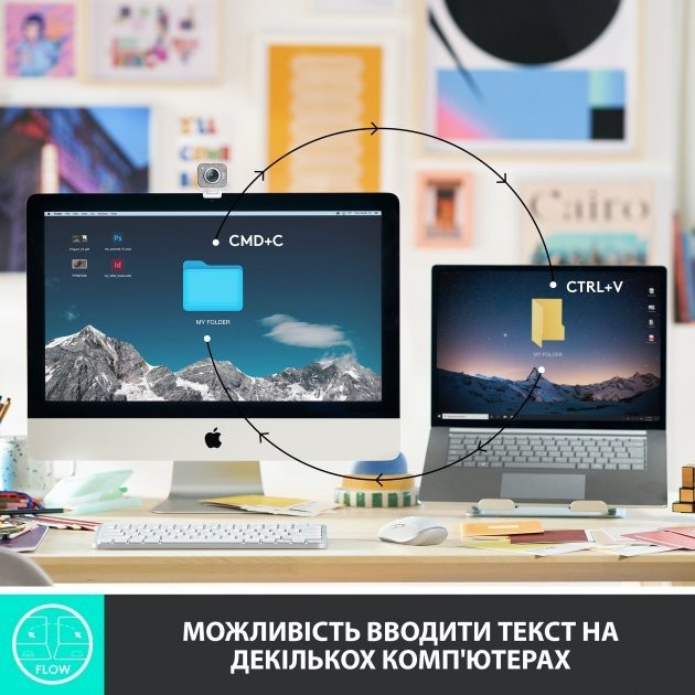 Клавіатура Logitech MX Keys Mini Wireless Illuminated Graphite (920-010501)  Фото №2