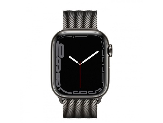 Смарт-часы Apple Watch Series 7 GPS + Cellular 41mm Graphite Stainless Steel Case with Graphite Milanese Loop (MKHK3)  Фото №0