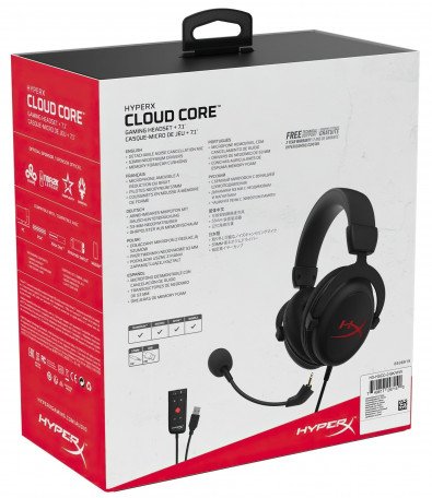 Комп&#039;ютерна гарнітура HyperX Cloud Core + 7.1 Black (HX-HSCC-2-BK)  Фото №5