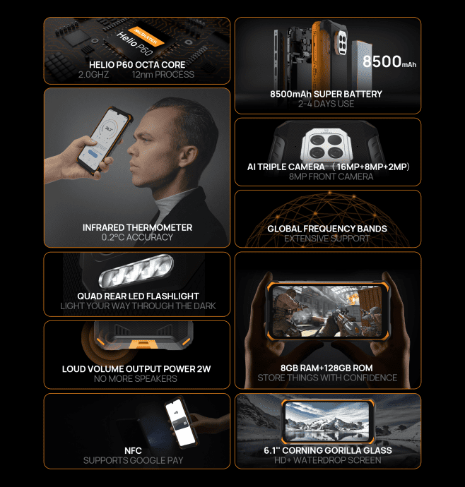 Смартфон DOOGEE S86 Pro 8/128GB Orange  Фото №7