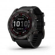 Смарт-годинник Garmin Fenix 7 Sapphire Solar Carbon Gray DLC Titanium with Black Band (010-02540-20/