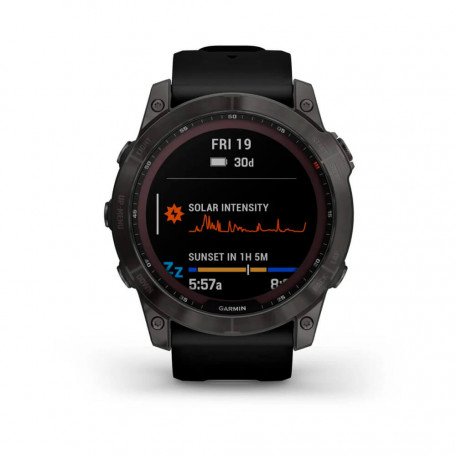 Смарт-часы Garmin Fenix ??7 Sчасы Garmin Fenix 7 Sapphire Solar Carbon Gray DLC Titanium with Black Band (010-02540-20/21)
