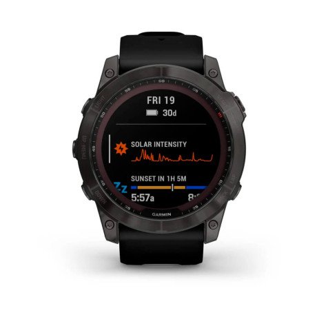Смарт-часы Garmin Fenix ??7 Sчасы Garmin Fenix 7 Sapphire Solar Carbon Gray DLC Titanium with Black Band (010-02540-20/21)