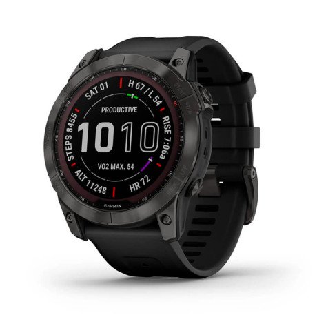 Смарт-часы Garmin Fenix ??7 Sчасы Garmin Fenix 7 Sapphire Solar Carbon Gray DLC Titanium with Black Band (010-02540-20/21)  Фото №0