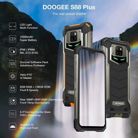 Смартфон DOOGEE S88 Plus 8/128GB Green  Фото №6