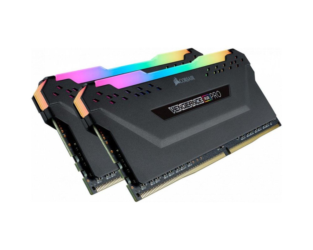 Память для настольных компьютеров Corsair 16 GB (2x8GB) DDR4 3600 MHz Vengeance RGB Pro Black (CMW16GX4M2D3600C18)  Фото №0